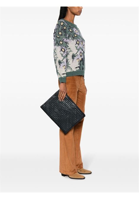 Borsa clutch intrecciata in blu - DRAGON DIFFUSION donna DRAGON DIFFUSION | 8058MRN